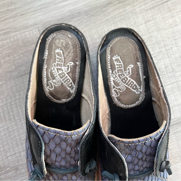 FREEBIRD Malena Womens Size 6 Oxford Mule Navy Blue Leather Slip On Loafers - Picture 11 of 14